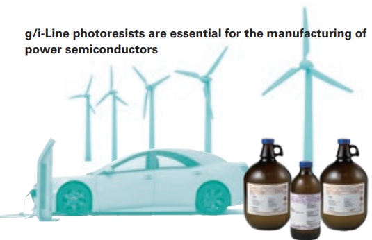 g/i-Line photoresists are essential for the manufacturing of power semiconductors
